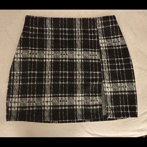 Stretch Plaid Mini Bodycon A-Line Pencil Skirt
